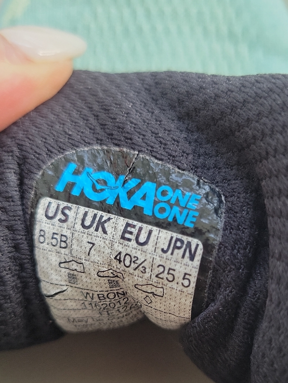 Hoka Bondi 9 Mint and Pink Women's Running Shoes Size 8.5 - Picture 7 of 8